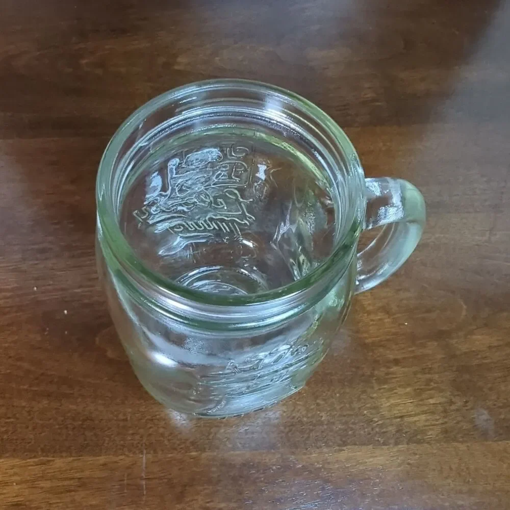 Jack in the Box Liberty Mug 1776/1976 VTG Bell Drinking Glass Mason Jar Clear